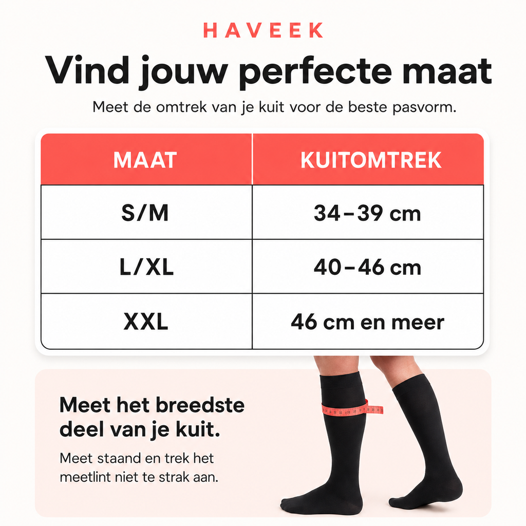 Haveek - Compressiekousen voor lichtere benen, de hele dag